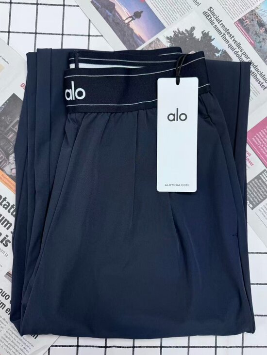ALO Yoga Pants - 🎉 Navy Blue Alo Yoga High-Waisted Loose Fit  Suit Up Pants NWT Regular(30 inch)